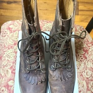 Lace up Justin Boots